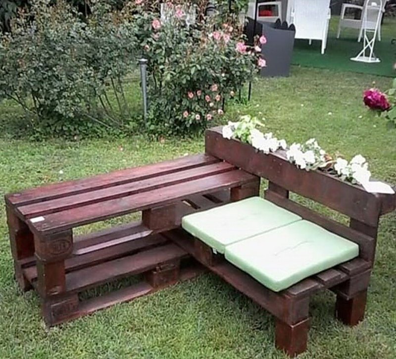 Скамейка Садовая из поддонов
