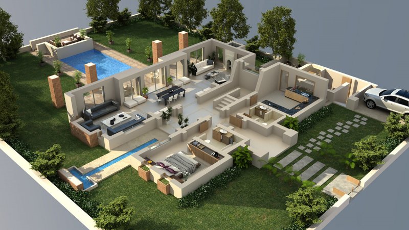 Планировка виллы