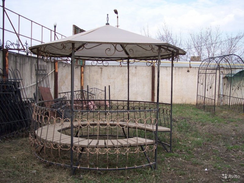 Беседка кованая прямоугольная