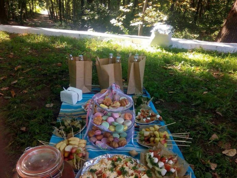 Застолье на природе меню