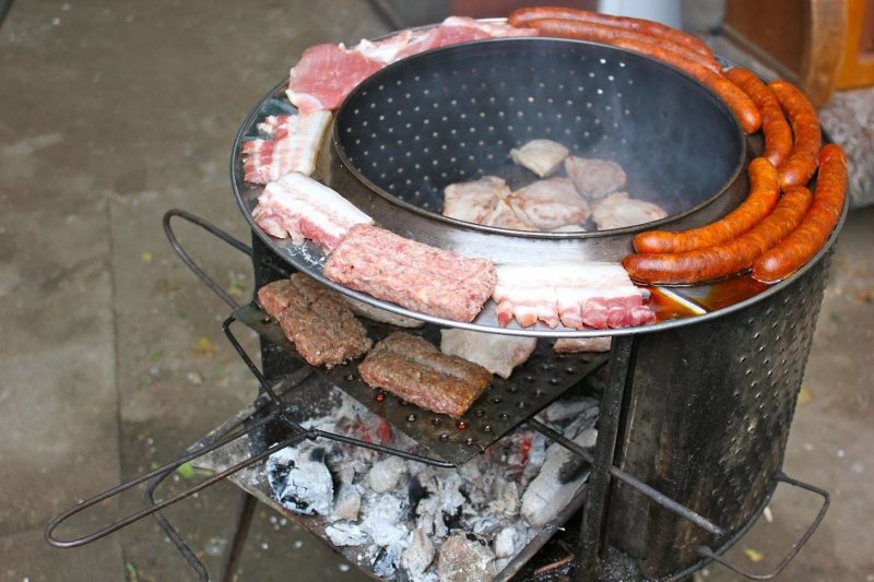 Мангал из стирального барабана