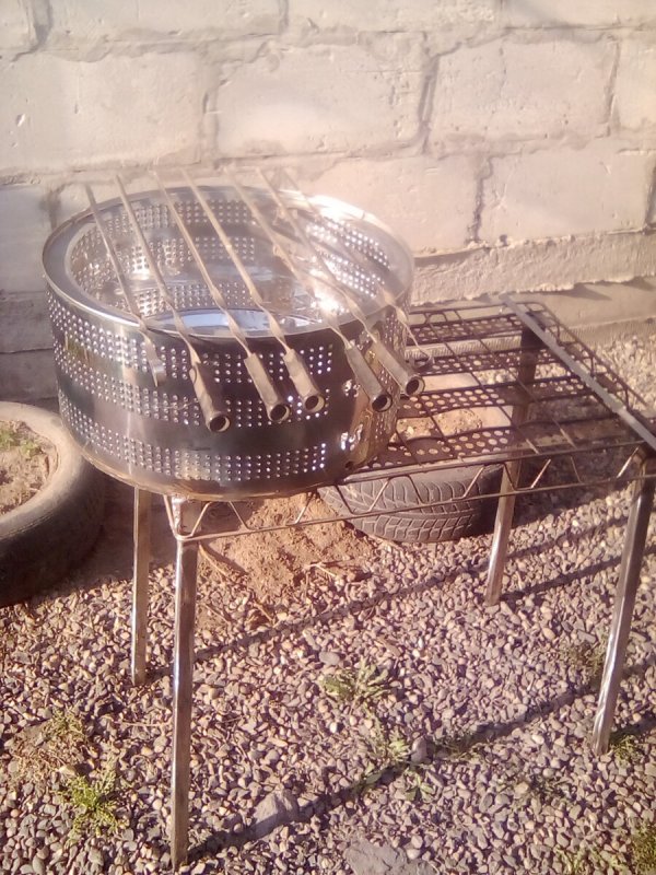 Мангал из барабана стиральной машины