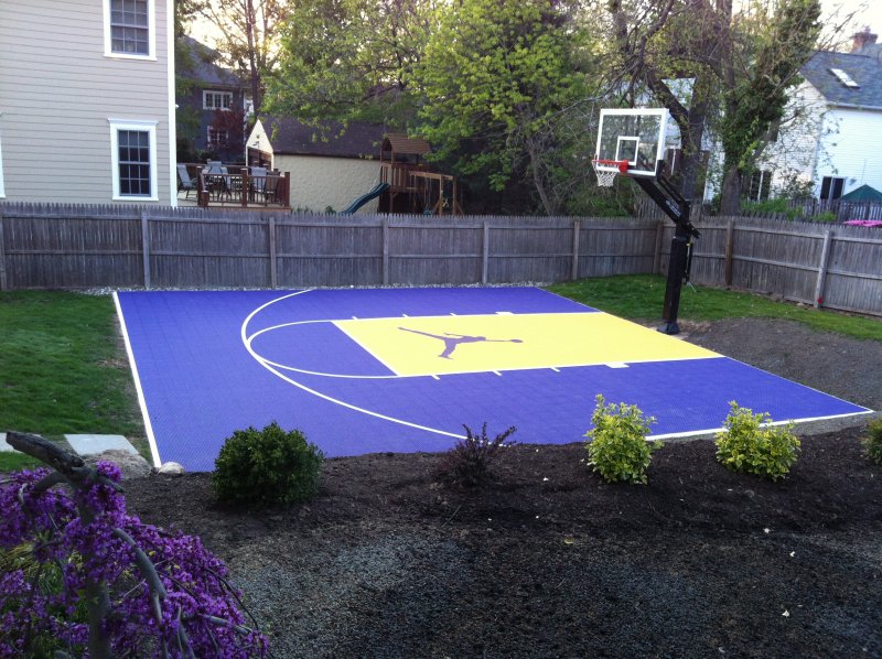 Basketball Court in Yard
