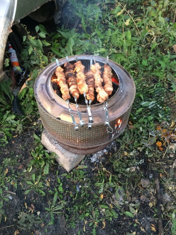 Жаровня из барабана стиральной машины