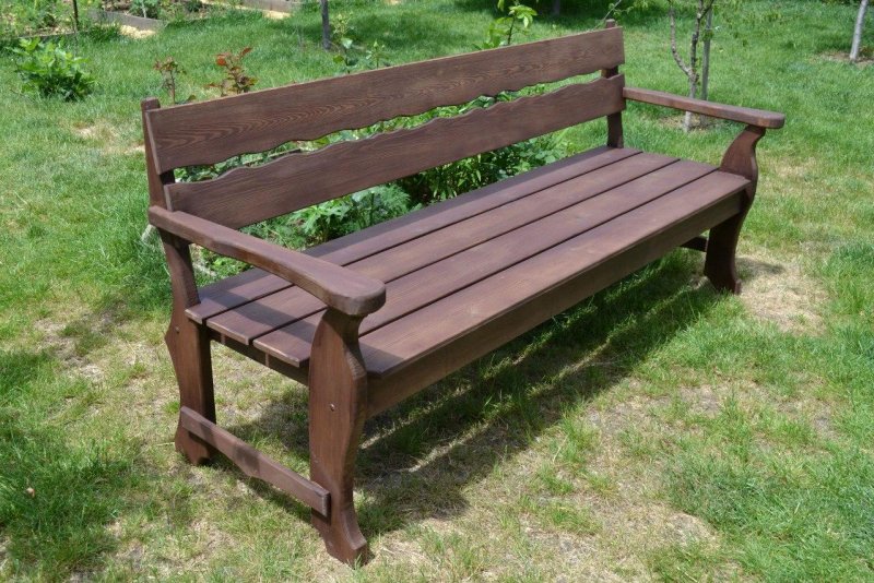 Скамья со спинкой «Скандинавия» 1400 из сосны