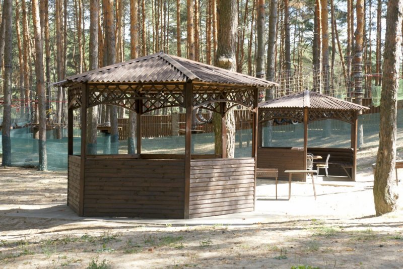 Зона патио с кострищем