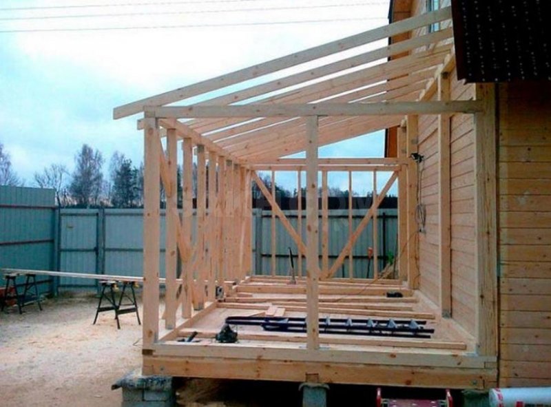 Каркасный пристрой 6x8