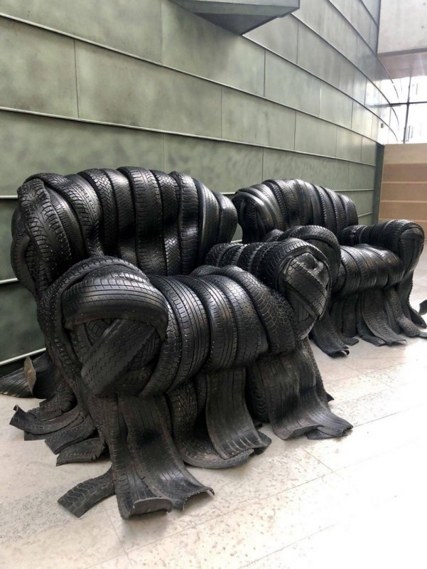 Кресло из покрышек