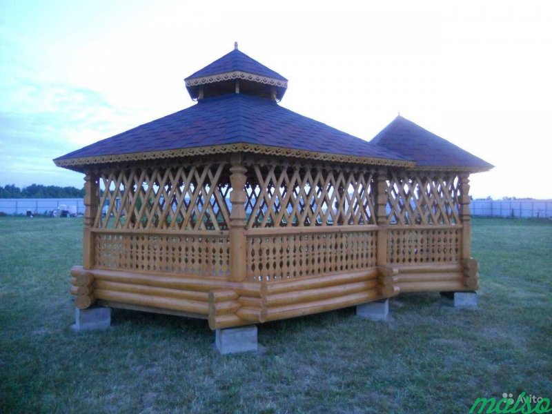 Резные беседки