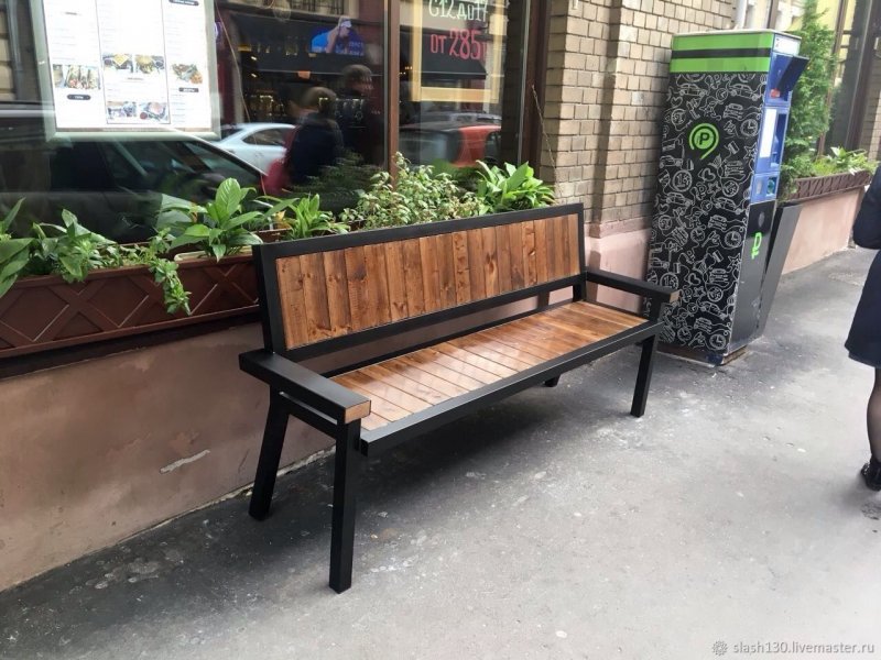 Скамья лавочка Садовая в стиле лофт