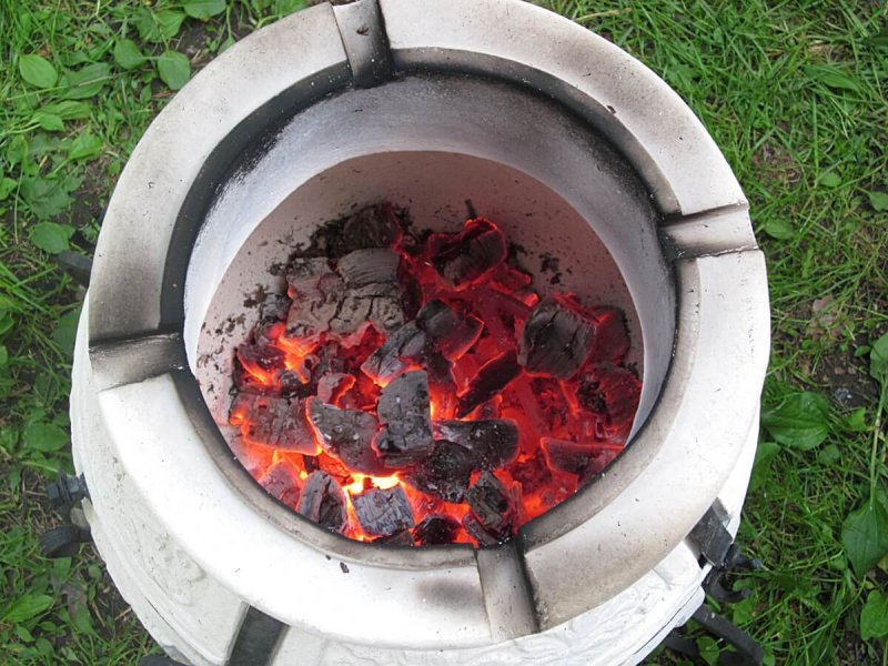 Тандыр мясо на углях