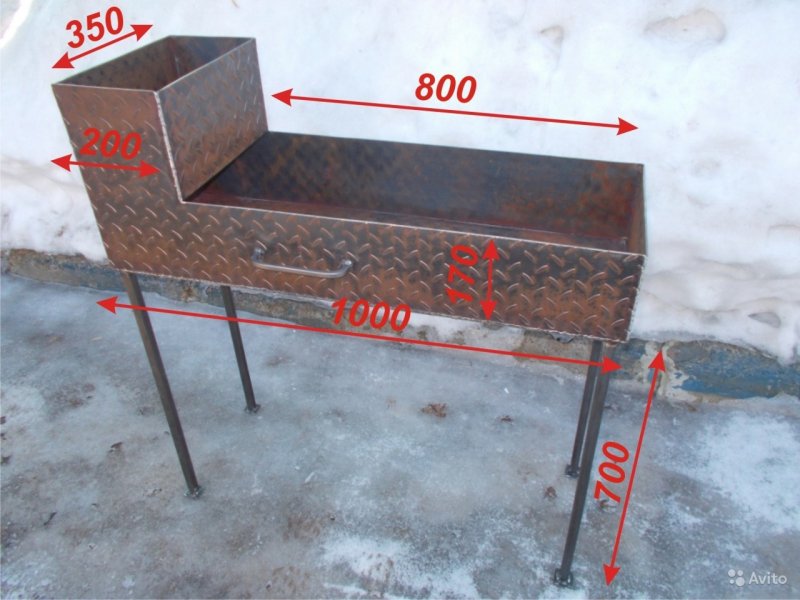 Мангал Eazy Grill усиленный большой 700*300*700 мм