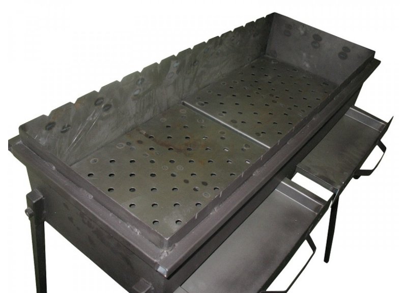 Профессиональный мангал с зольником 130×45см