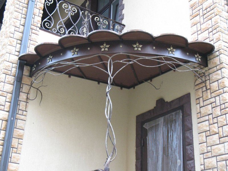 Кованые козырьки угловые