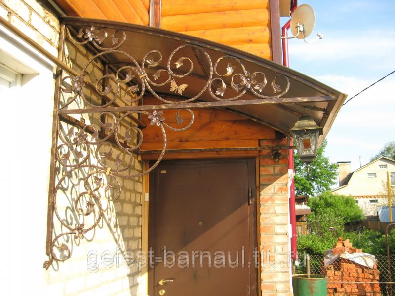 Кованые угловые навесы