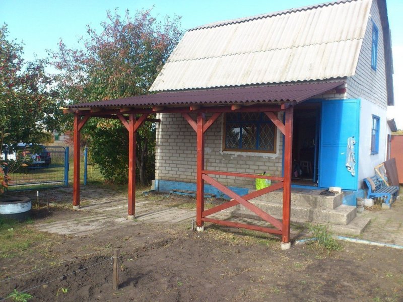 Навес на даче своими руками