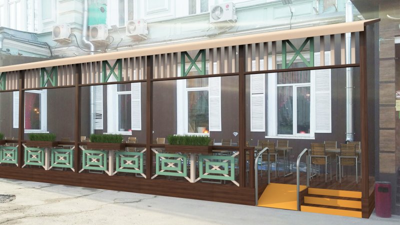 Проект кафе с террасой