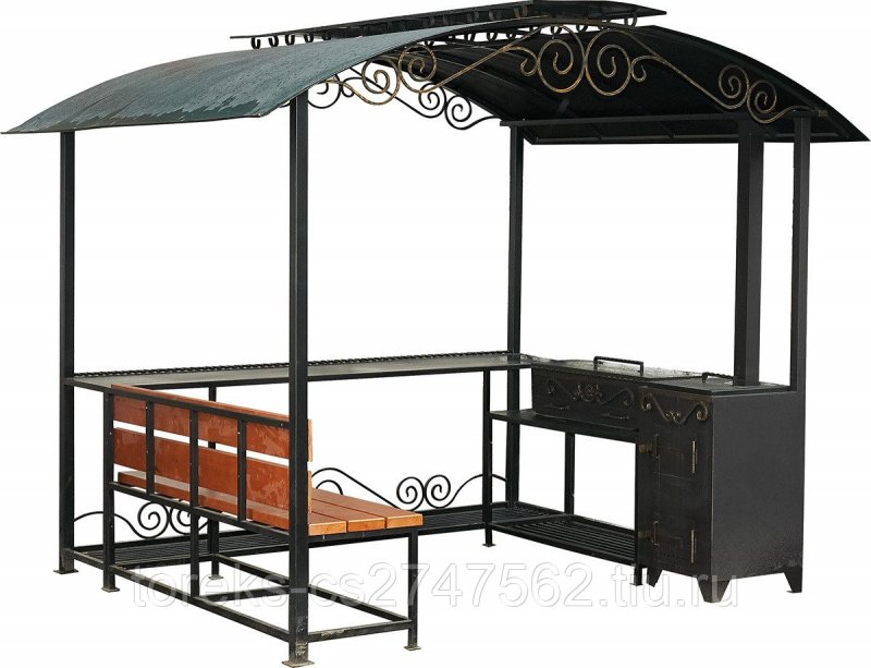 Мангал с крышей Grill area 140,2х118,6х209,4см сталь 3мм