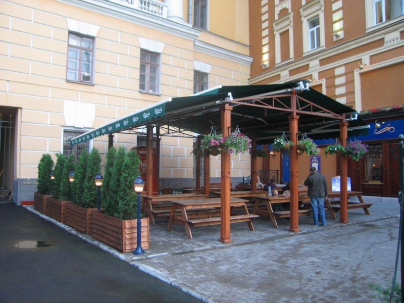 Навес терраса кафе