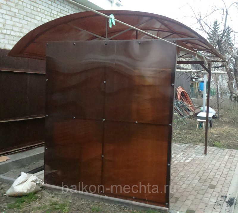 Беседка из сотового поликарбоната