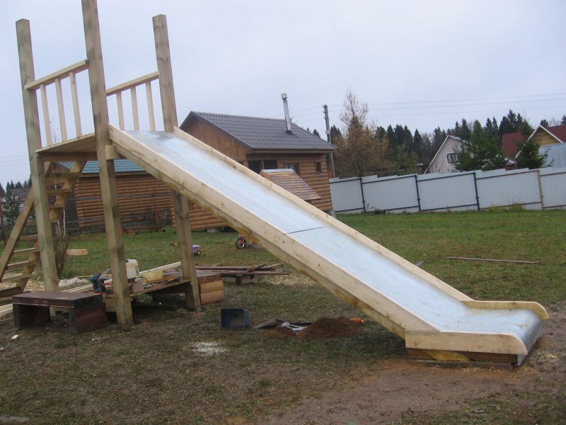 Горка детская деревянная