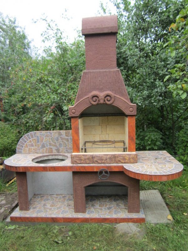 Каменные барбекю для дачи
