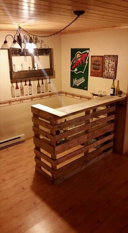 Барная стойка из европаллет