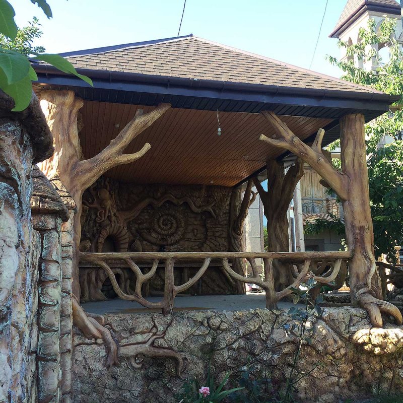 Арт бетон беседки из артбетона