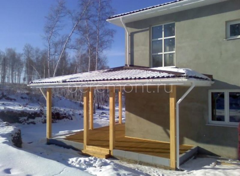 Домики веранды из газоблоков