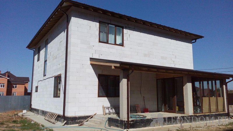Веранда из газоблоков