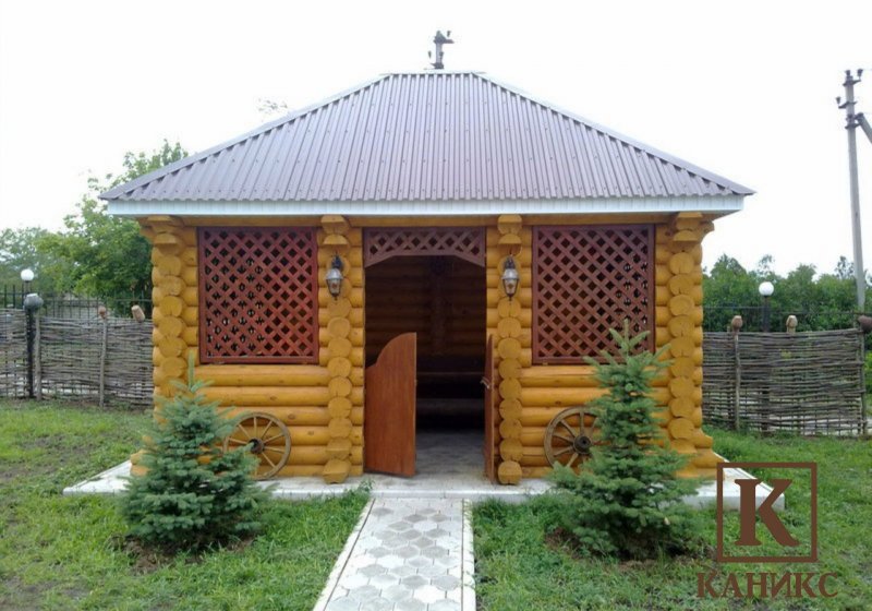 Уличные беседки из сруба