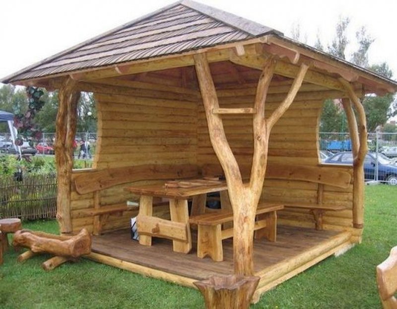 Необычные беседки из дерева
