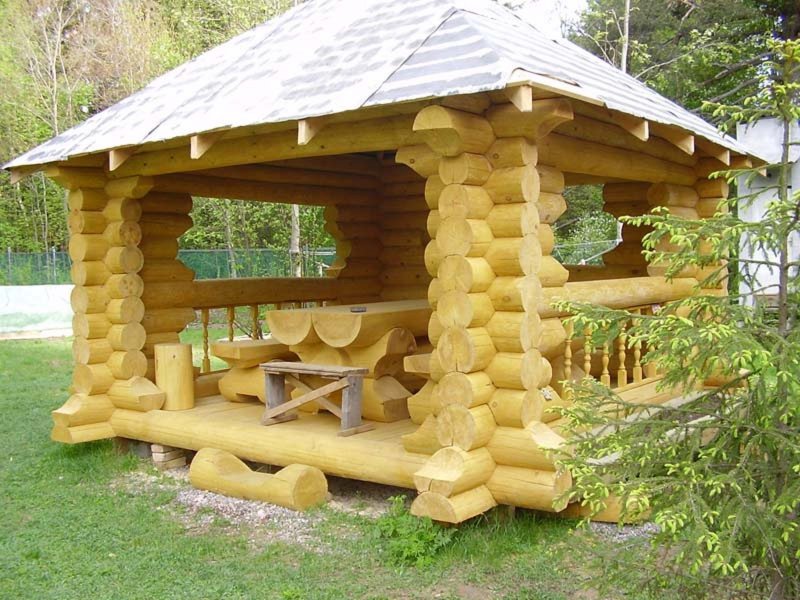 Рубленные беседки