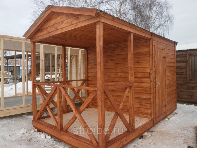 Беседка с сараем