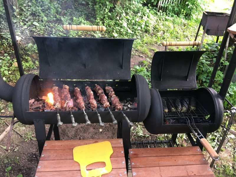 Коптильня из мангала