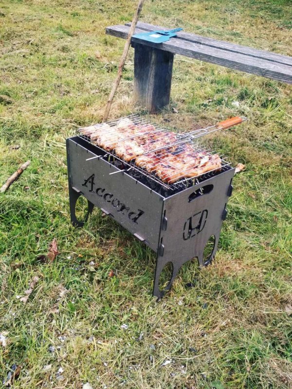 Мангал из диска автомобиля для шашлыка