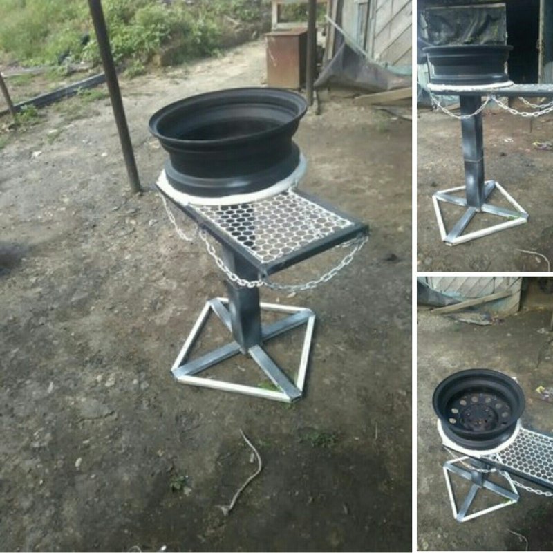 Мангал с диска и с стойки