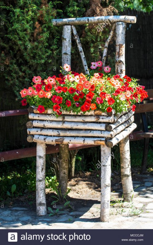 Клумба из старого ящика