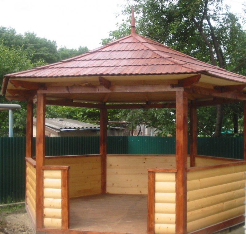 Беседки Отделанные блок хаусом
