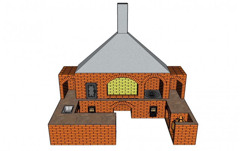 Барбекю комплекс Sketchup