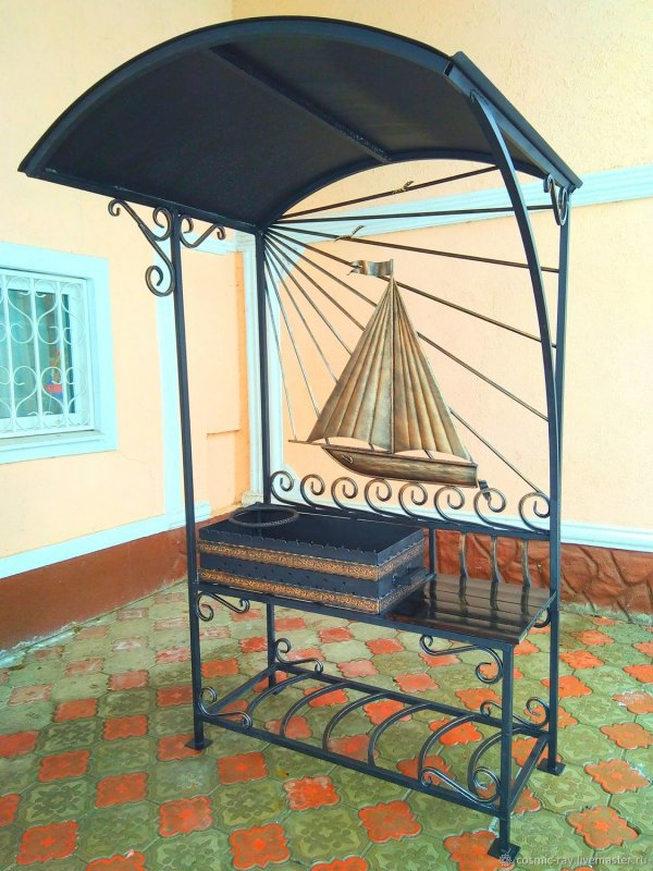 Мангал корабль с крышей