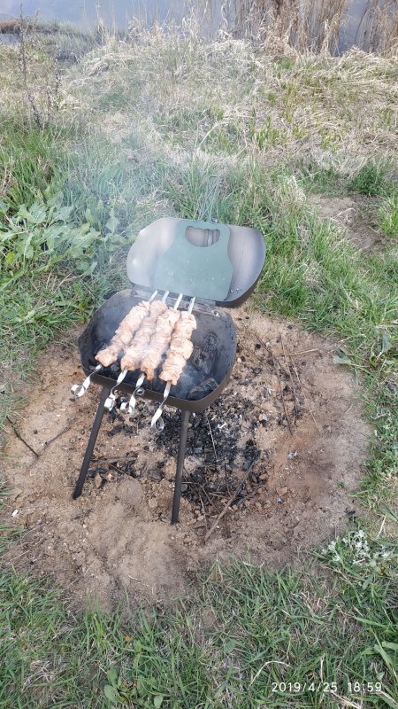 Барбекю из фреонового баллона