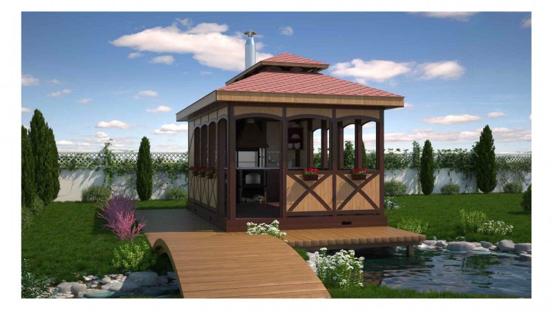 Мебель для беседки из дерева