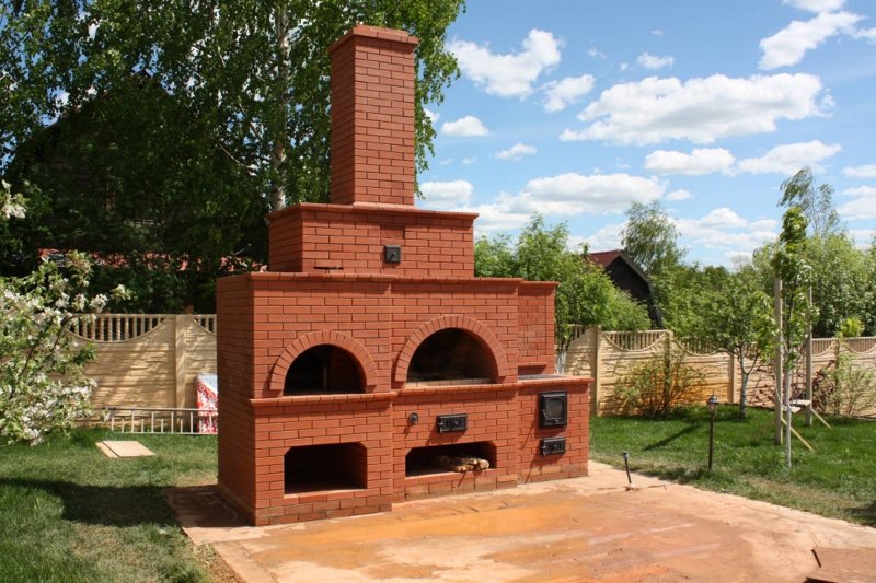 Уличная печь из кирпича