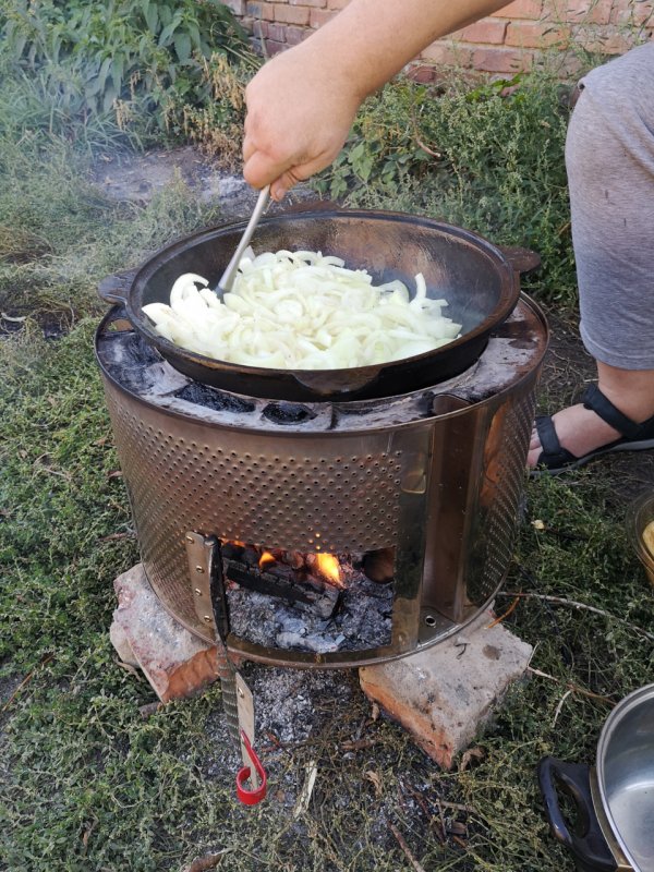 Гриль из барабана стиральной машины