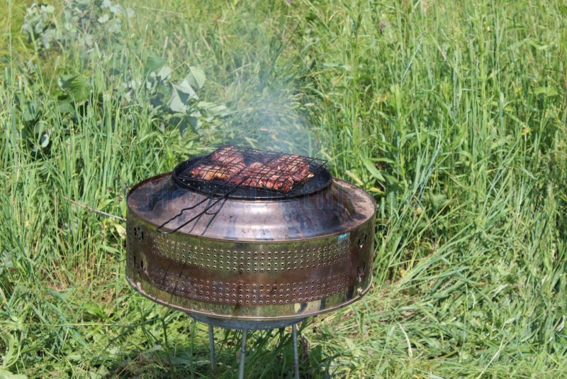 Мангал из барабана стиральной машины