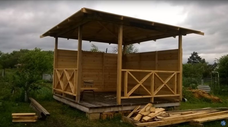 Беседка 4 на 4 односкатная