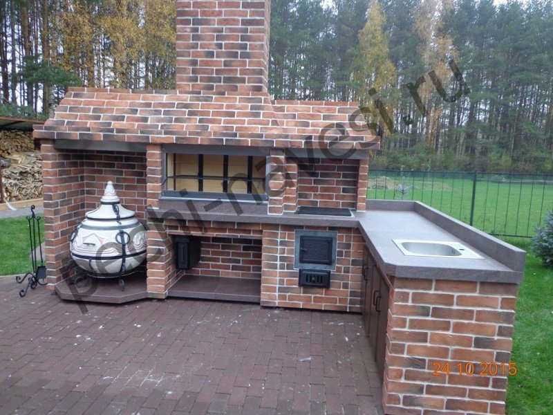 Угловые мангальные зоны с тандыром