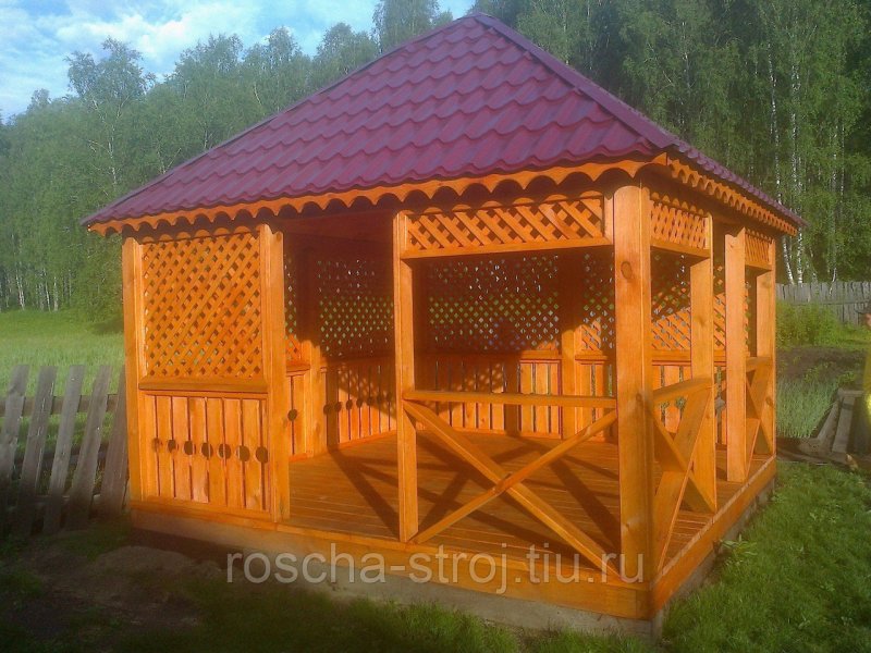 Беседка для дачи деревянная