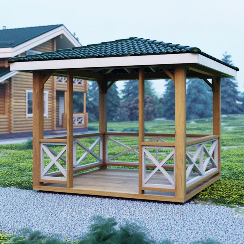 Беседка брусовая Gazebos
